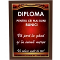 Diploma cu rama Pentru cei mai buni bunici